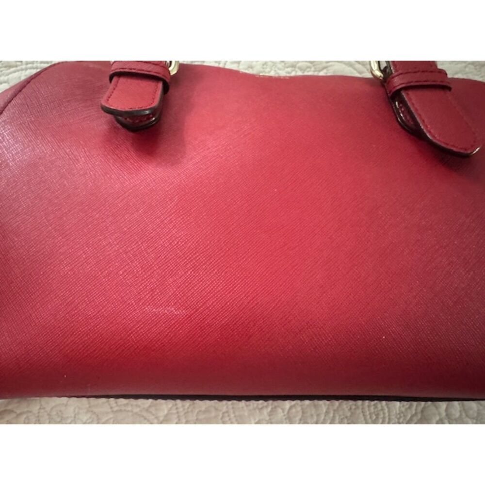 Kate Spade Cove Street Pillbox Red Leather Pippa Satchel Purse Handbag - Picture 2 of 15